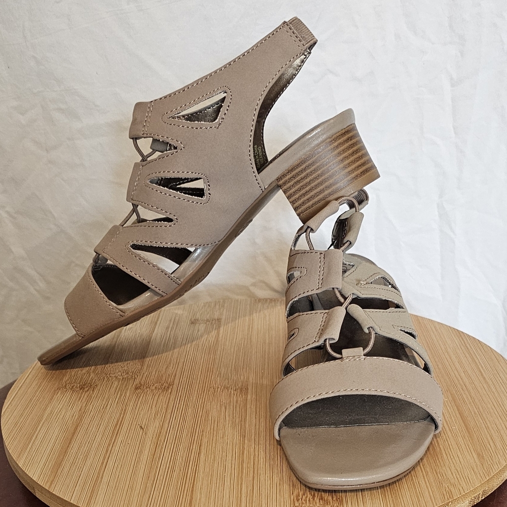 *NWOB* Tan Sandals with Corset Design and Slingback